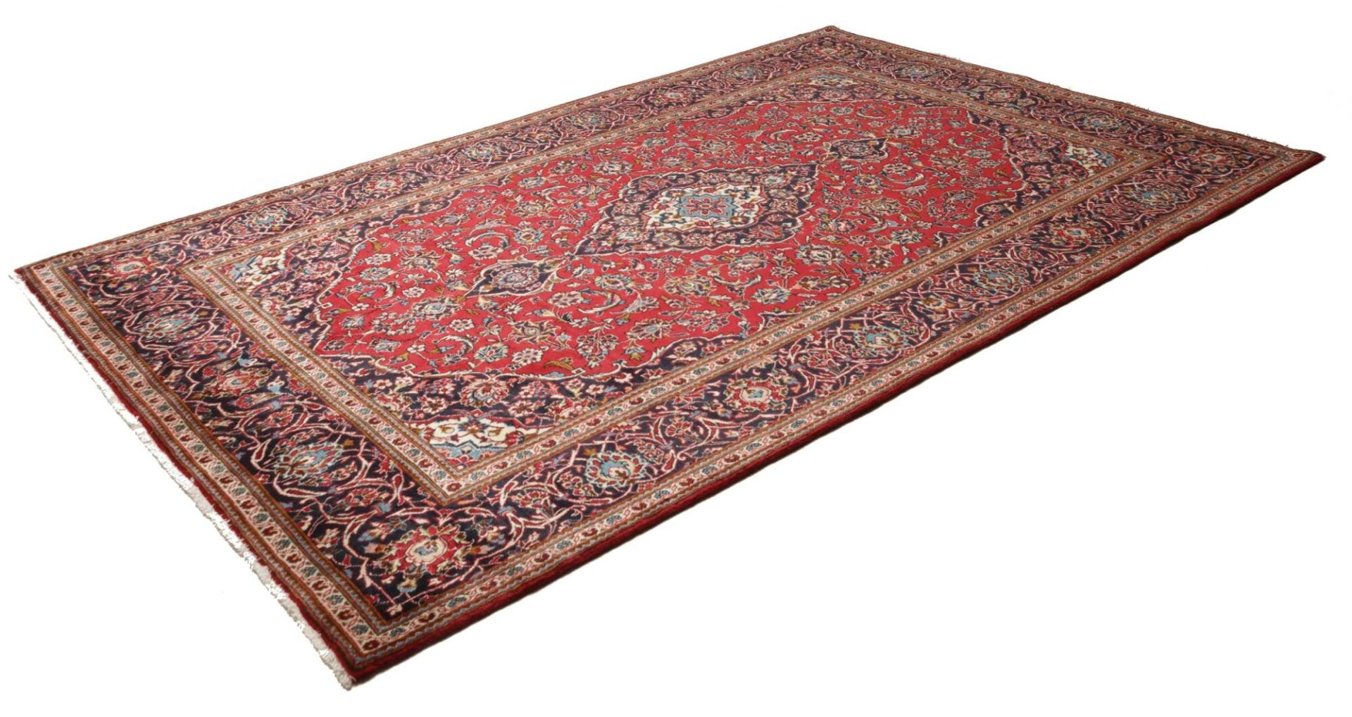 Handgeknüpfter Kashan Perserteppich, 198 × 311 cm, Wolle