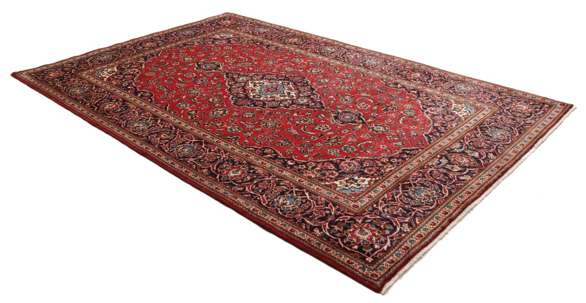 Handgeknüpfter Kashan Perserteppich, 198 × 311 cm, Wolle