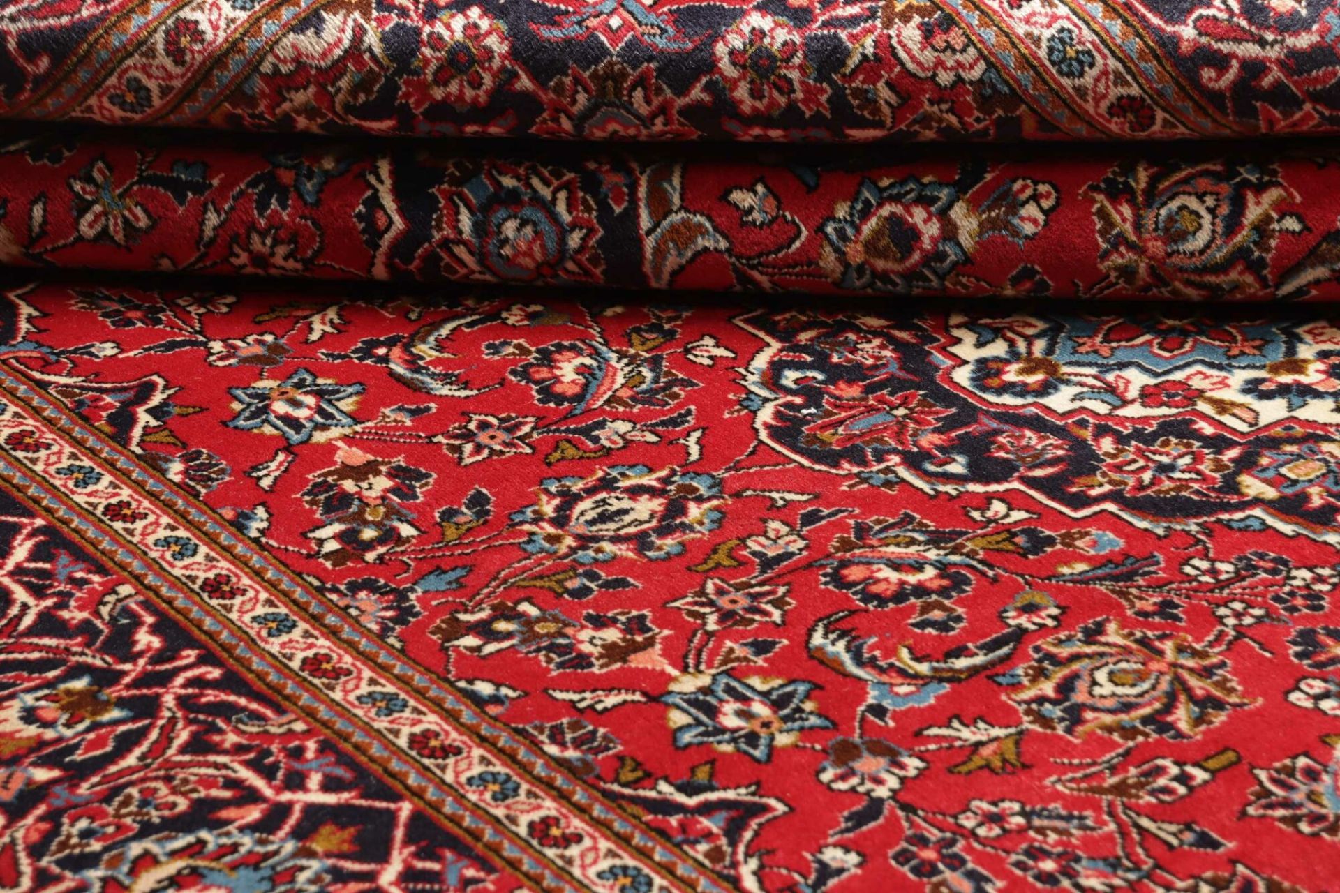 Handgeknüpfter Kashan Perserteppich, 198 × 311 cm, Wolle