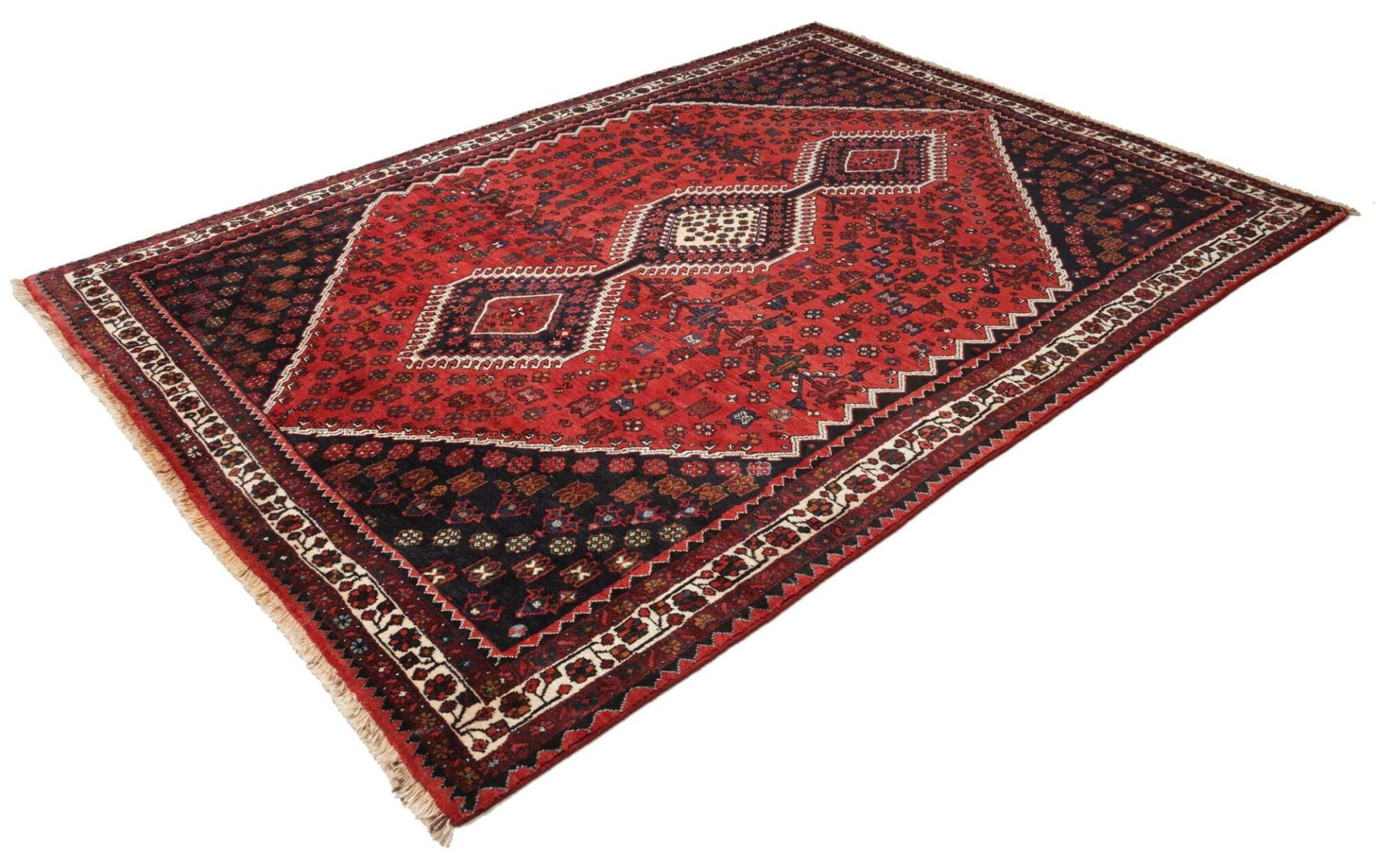 Handgeknüpfter Qashqai Perserteppich, 209 × 284 cm, Wolle