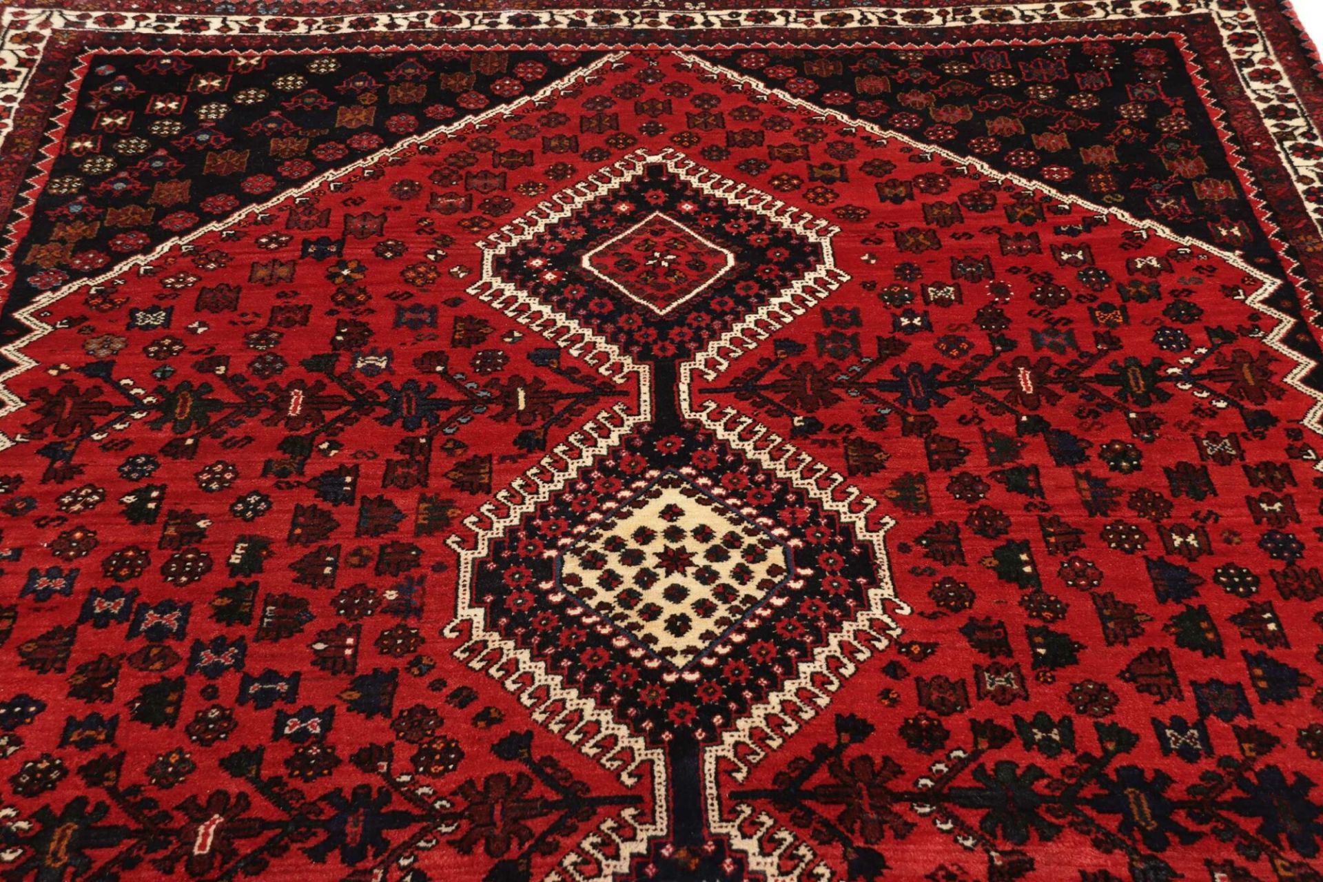 Handgeknüpfter Qashqai Perserteppich, 209 × 284 cm, Wolle