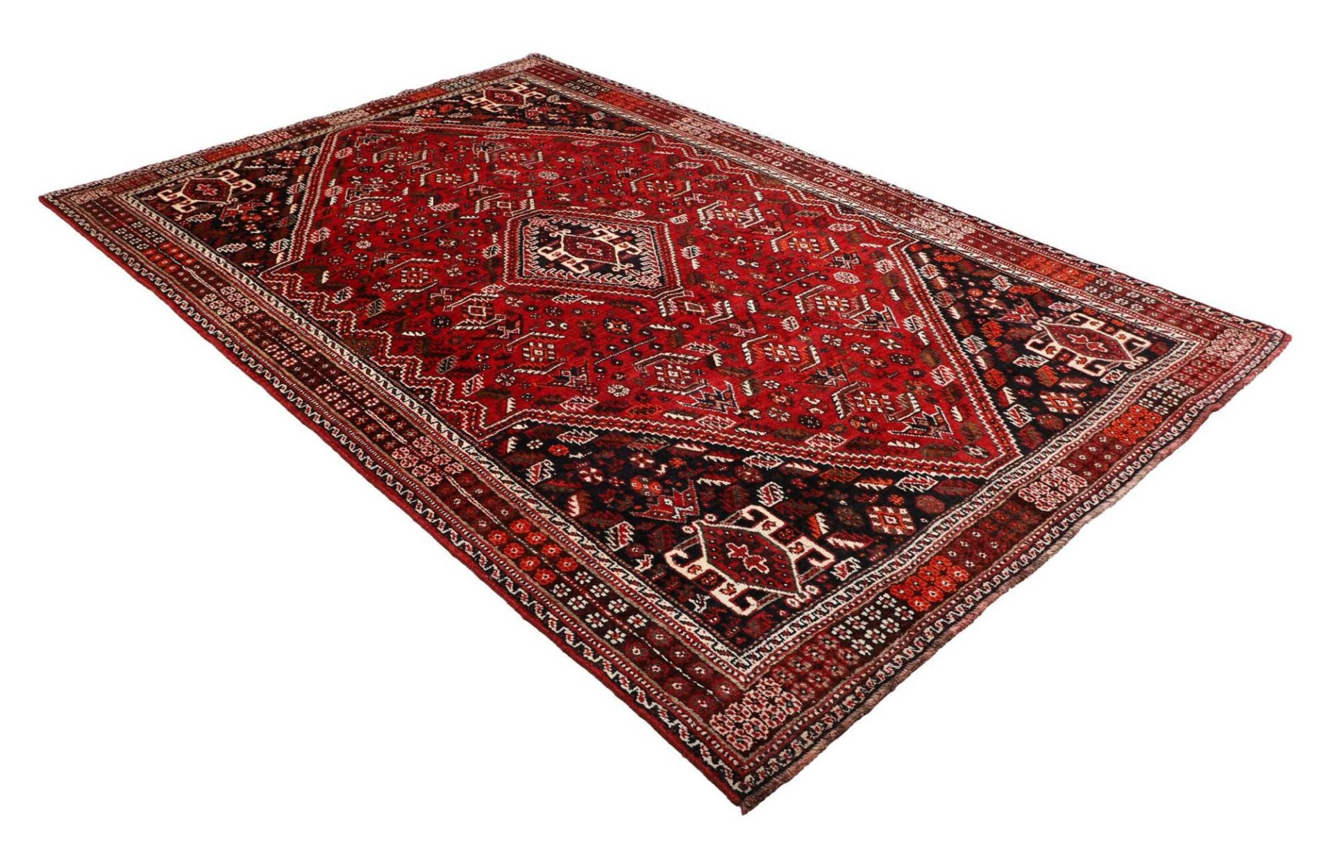 Shiraz Perserteppich 179 × 279 cm aus Wolle, handgeknüpft