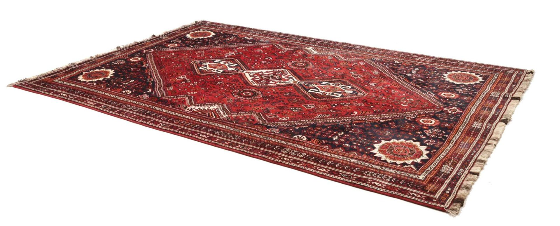 Handgeknüpfter Qashqai Perserteppich 221 × 322 cm
