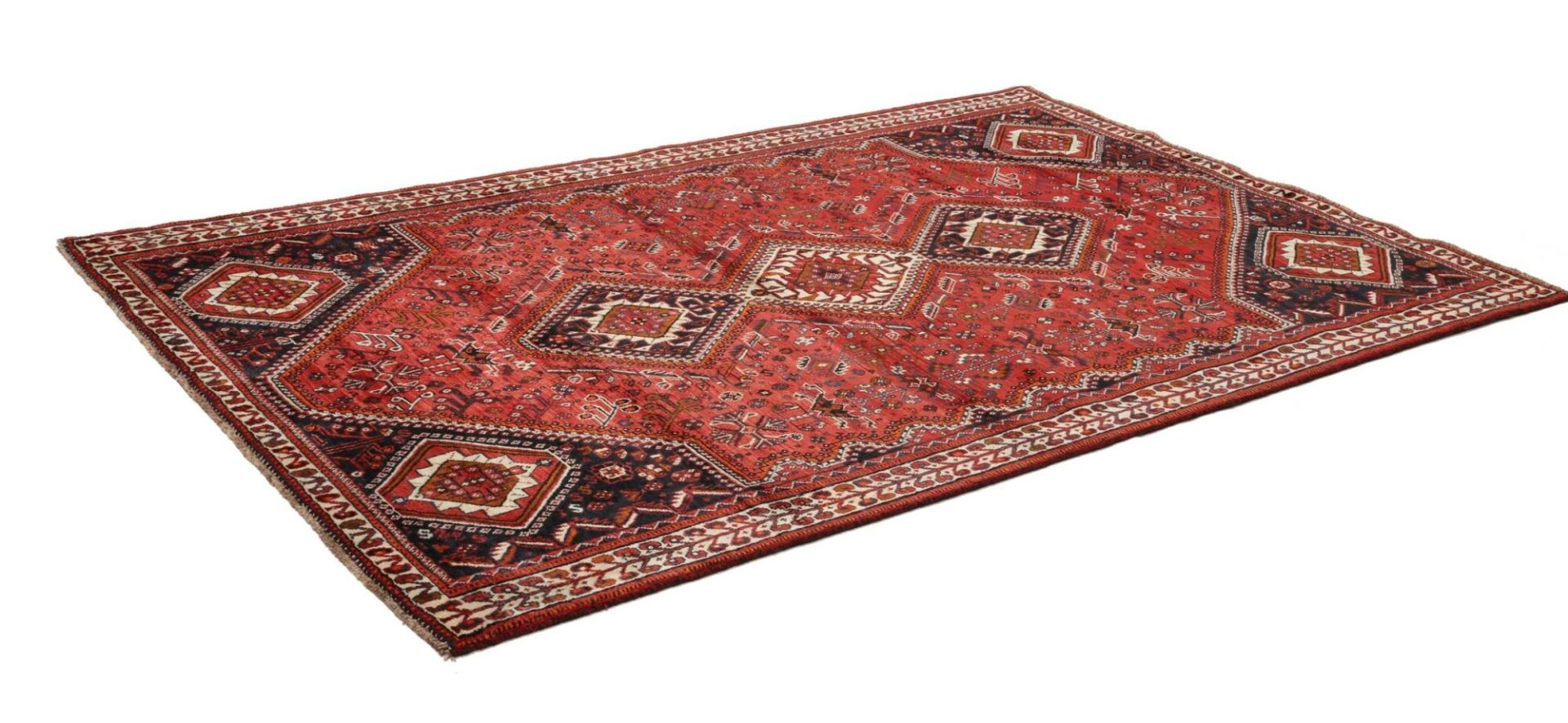 Handgeknüpfter Shiraz Perserteppich, 184 × 284 cm, Wolle