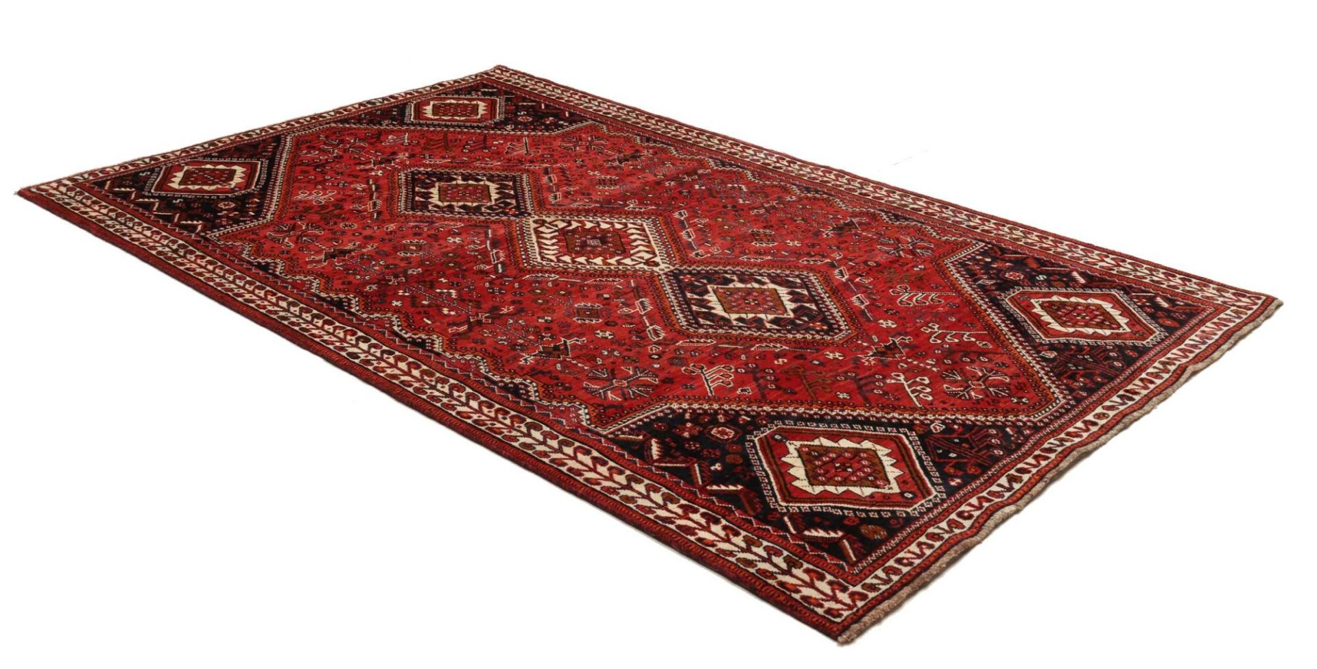 Handgeknüpfter Shiraz Perserteppich, 184 × 284 cm, Wolle
