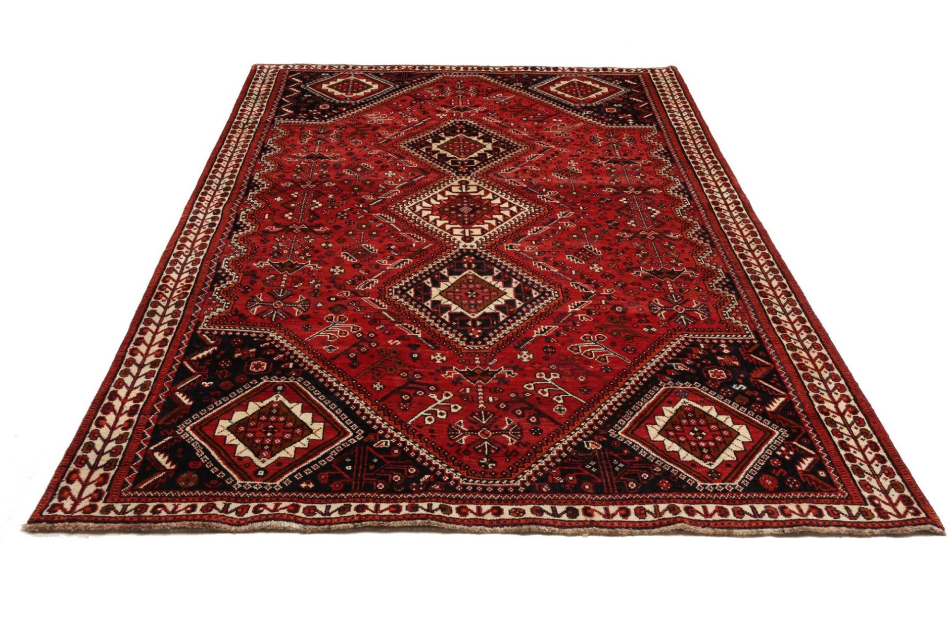 Handgeknüpfter Shiraz Perserteppich, 184 × 284 cm, Wolle