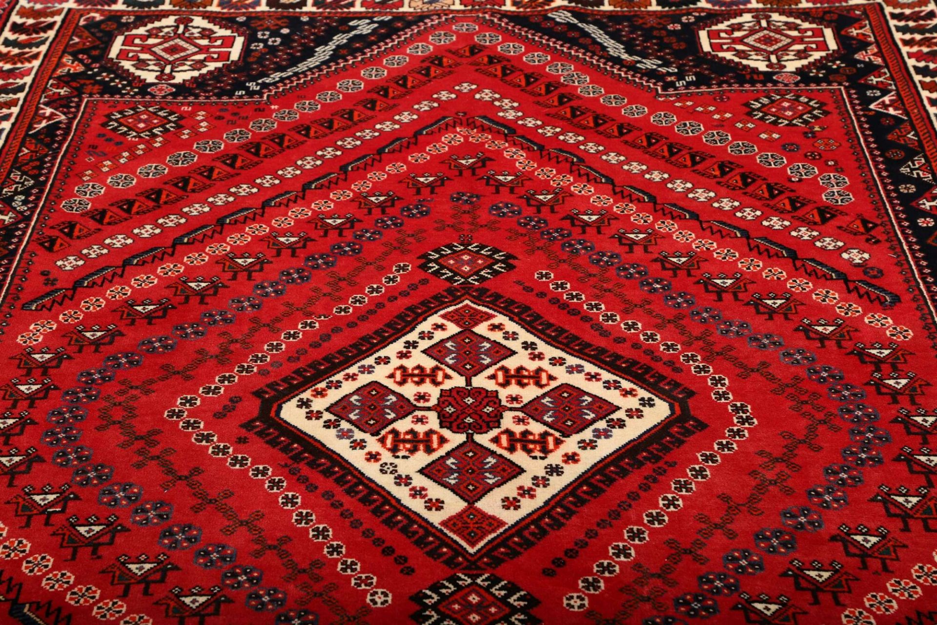 Handgeknüpfter Shiraz Perserteppich, 178 × 279 cm, Wolle