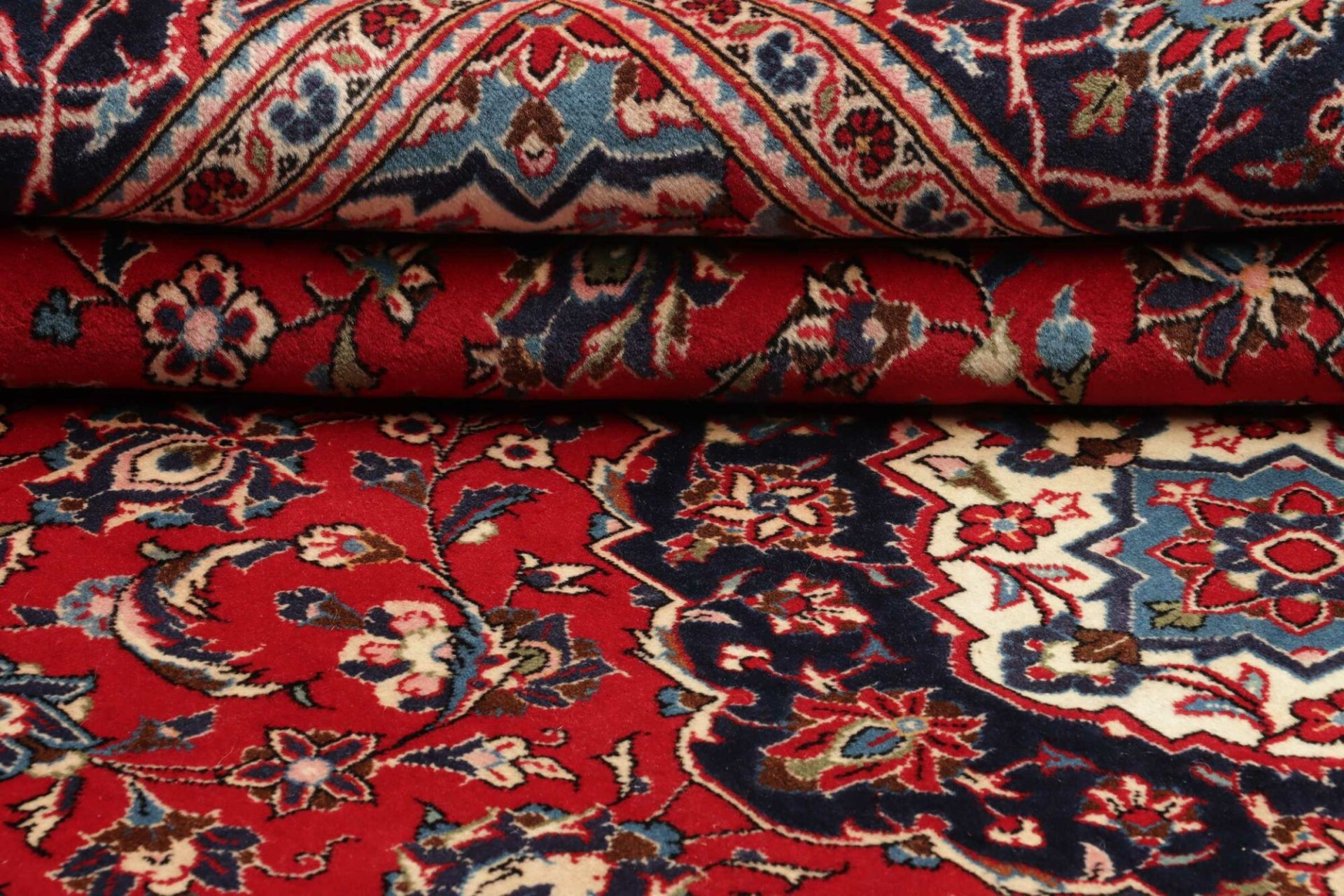 Kashan Perserteppich aus Iran, 201 × 295 cm