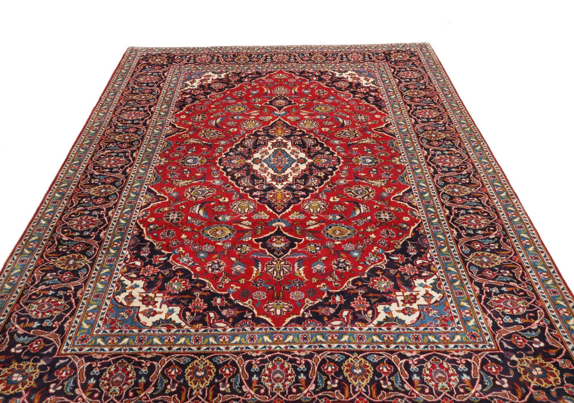 Handgeknüpfter Kashan Perserteppich, 204 × 294 cm, Wolle