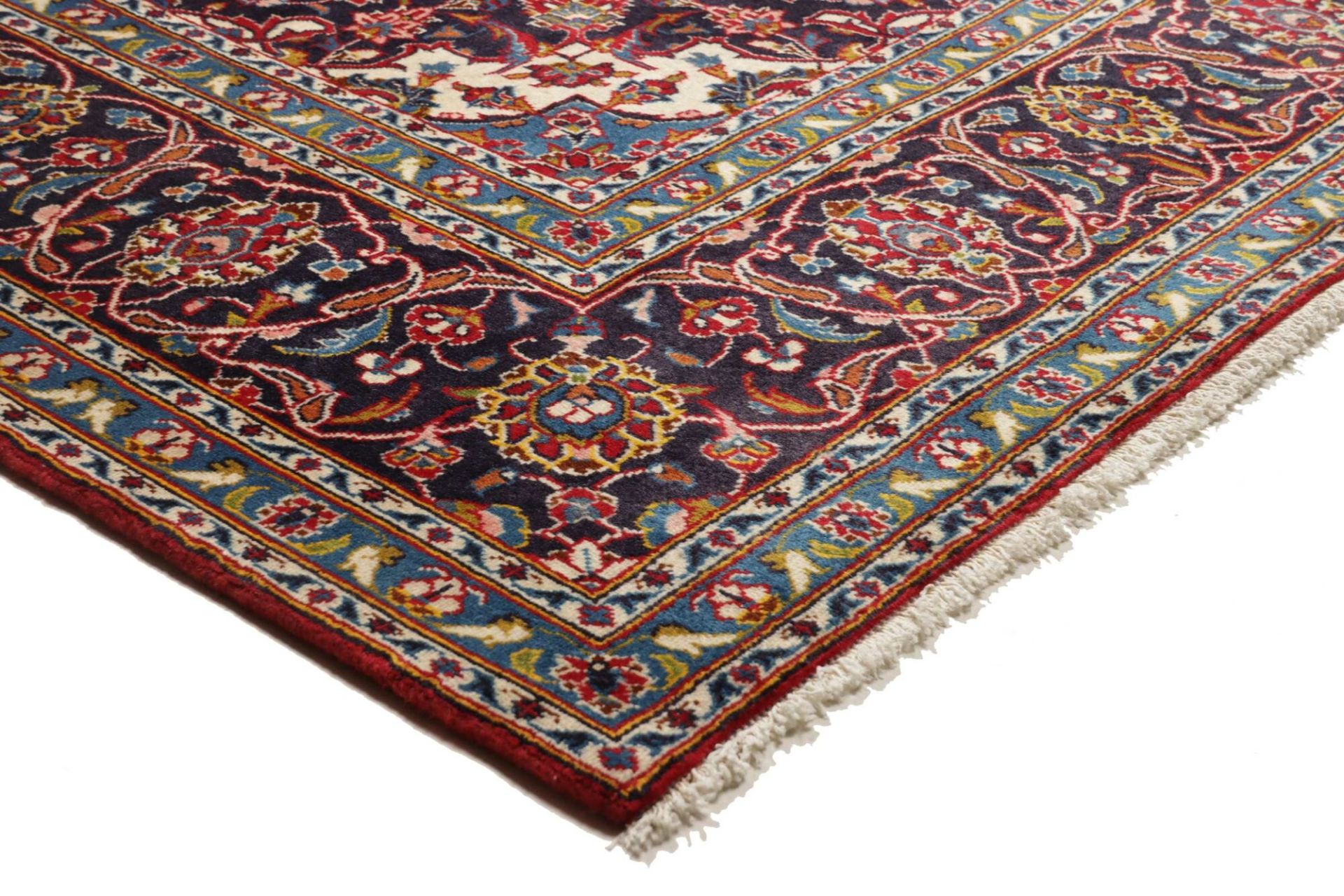 Handgeknüpfter Kashan Perserteppich, 204 × 294 cm, Wolle
