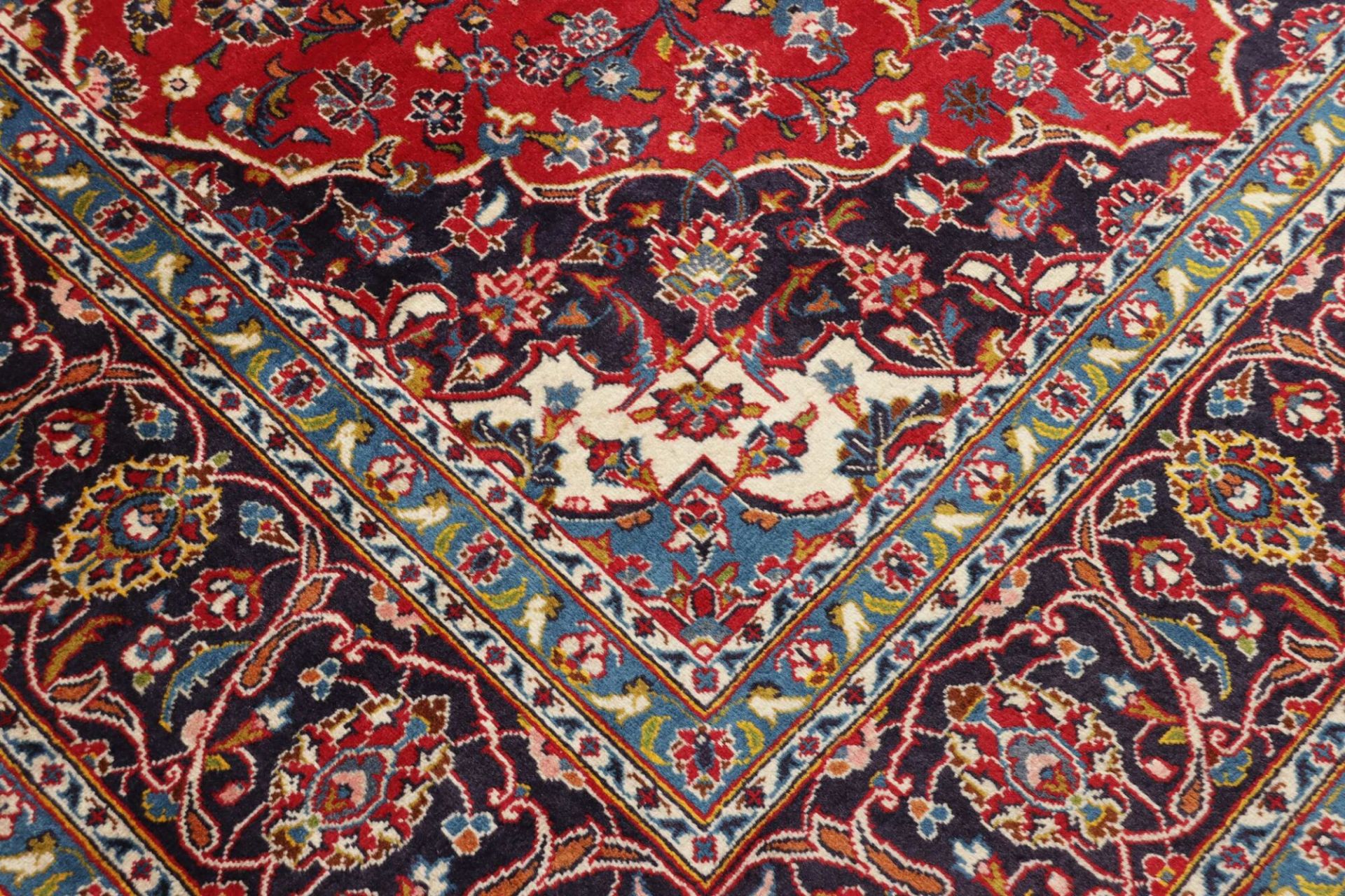 Handgeknüpfter Kashan Perserteppich, 204 × 294 cm, Wolle