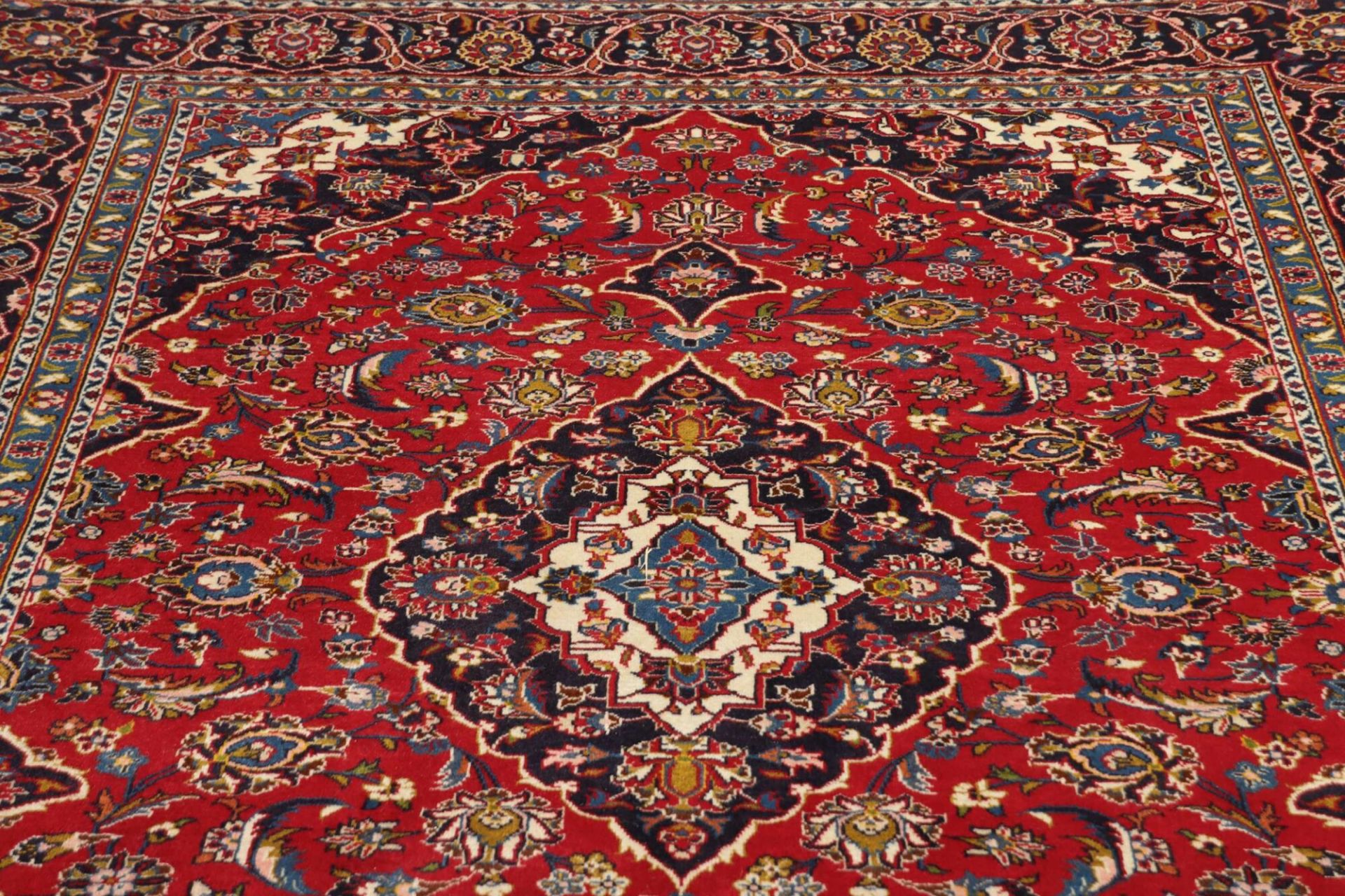 Handgeknüpfter Kashan Perserteppich, 204 × 294 cm, Wolle