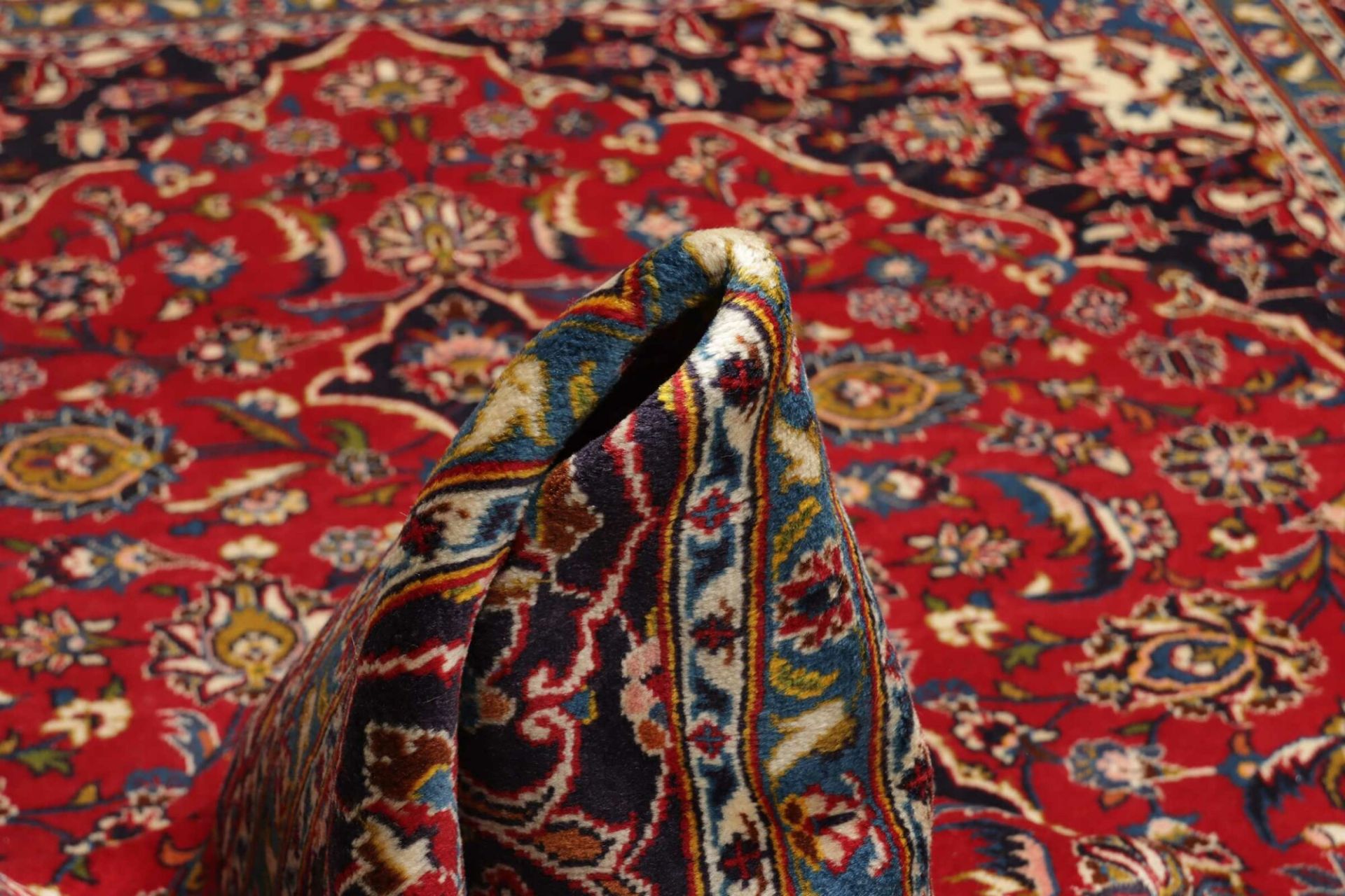 Handgeknüpfter Kashan Perserteppich, 204 × 294 cm, Wolle