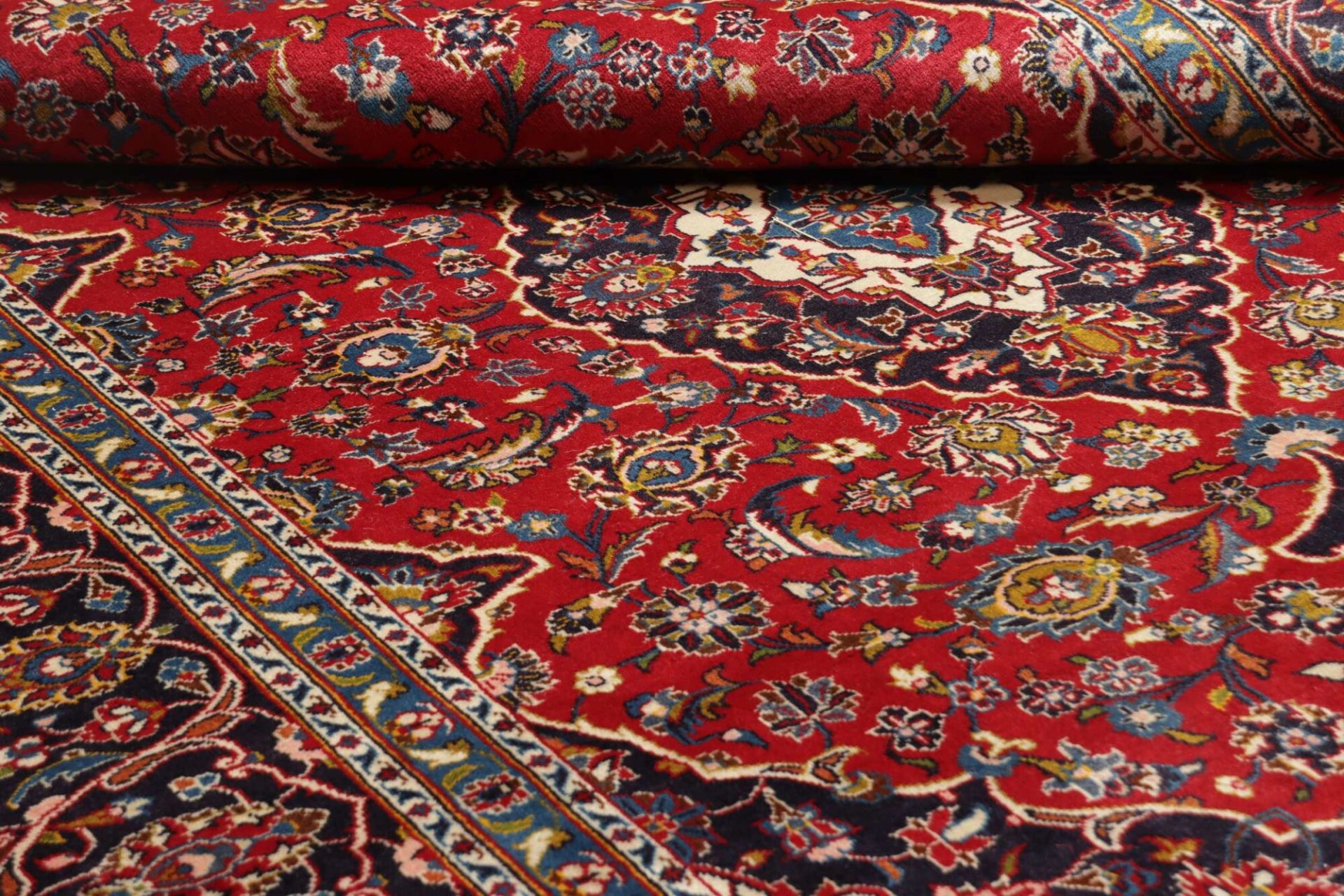 Handgeknüpfter Kashan Perserteppich, 204 × 294 cm, Wolle