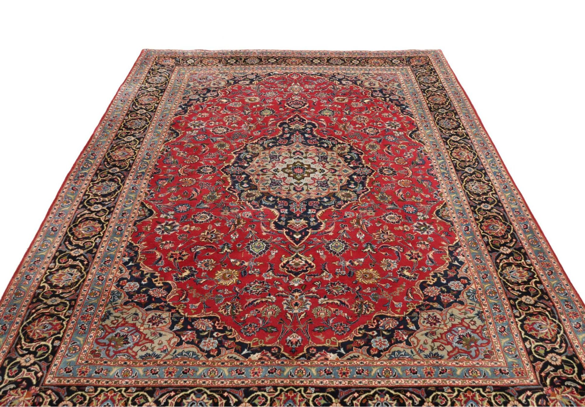 Kashan Perserteppich 198 × 301 cm aus Wolle, handgeknüpft