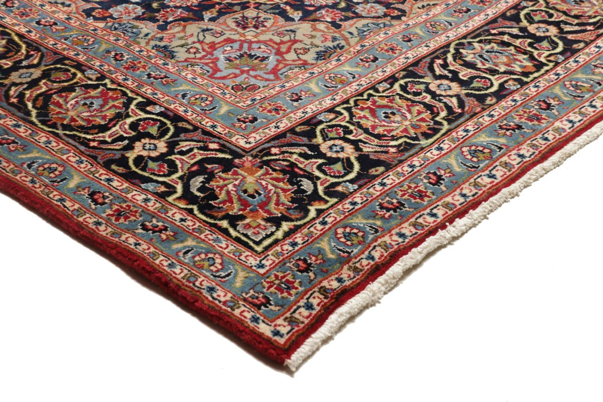 Kashan Perserteppich 198 × 301 cm aus Wolle, handgeknüpft