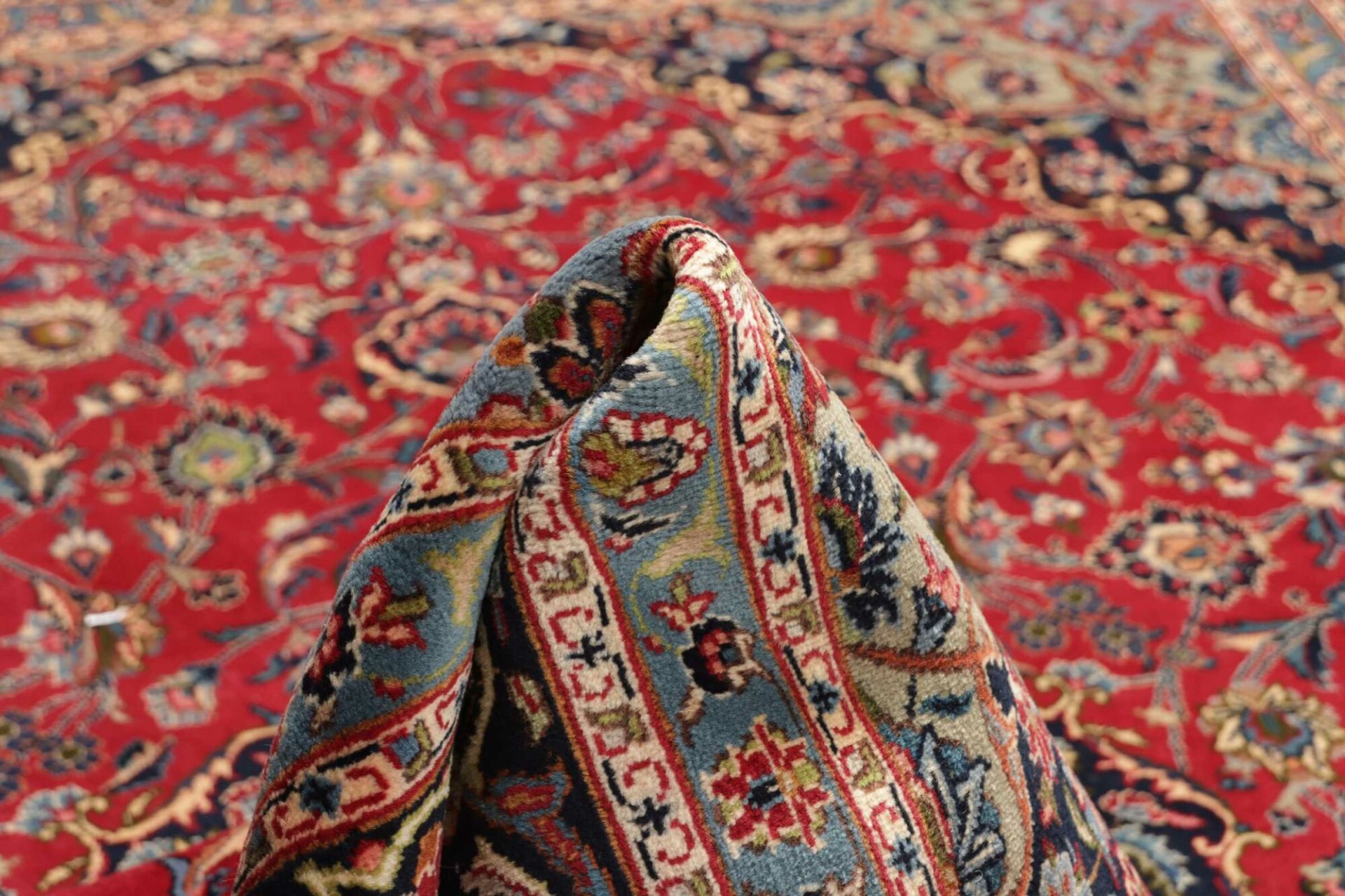 Kashan Perserteppich 198 × 301 cm aus Wolle, handgeknüpft