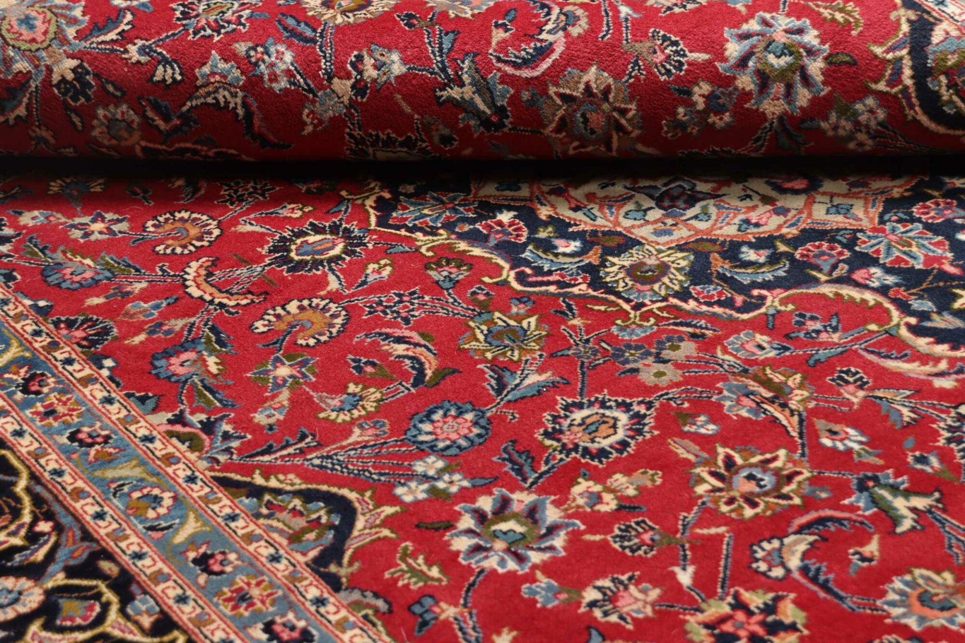 Kashan Perserteppich 198 × 301 cm aus Wolle, handgeknüpft