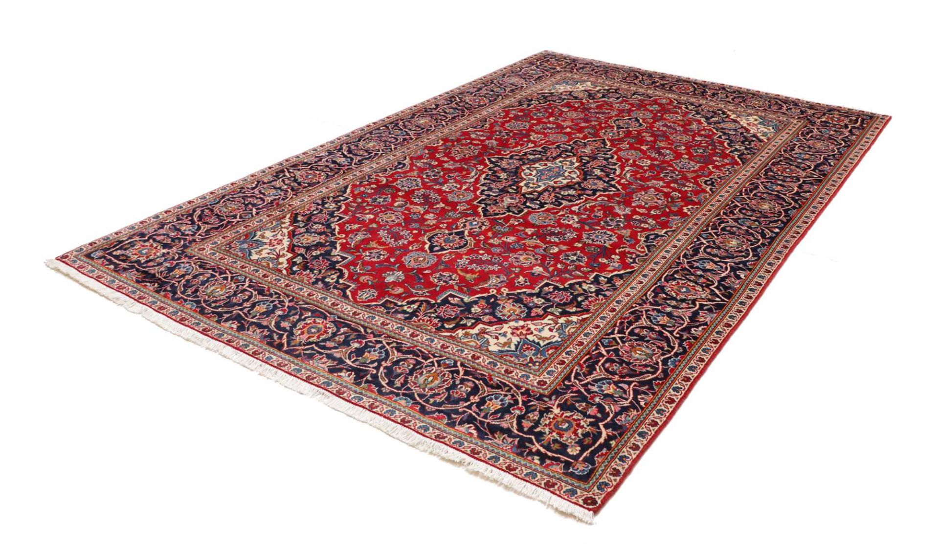 Handgeknüpfter Kashan Perserteppich, 191 × 294 cm, Wolle
