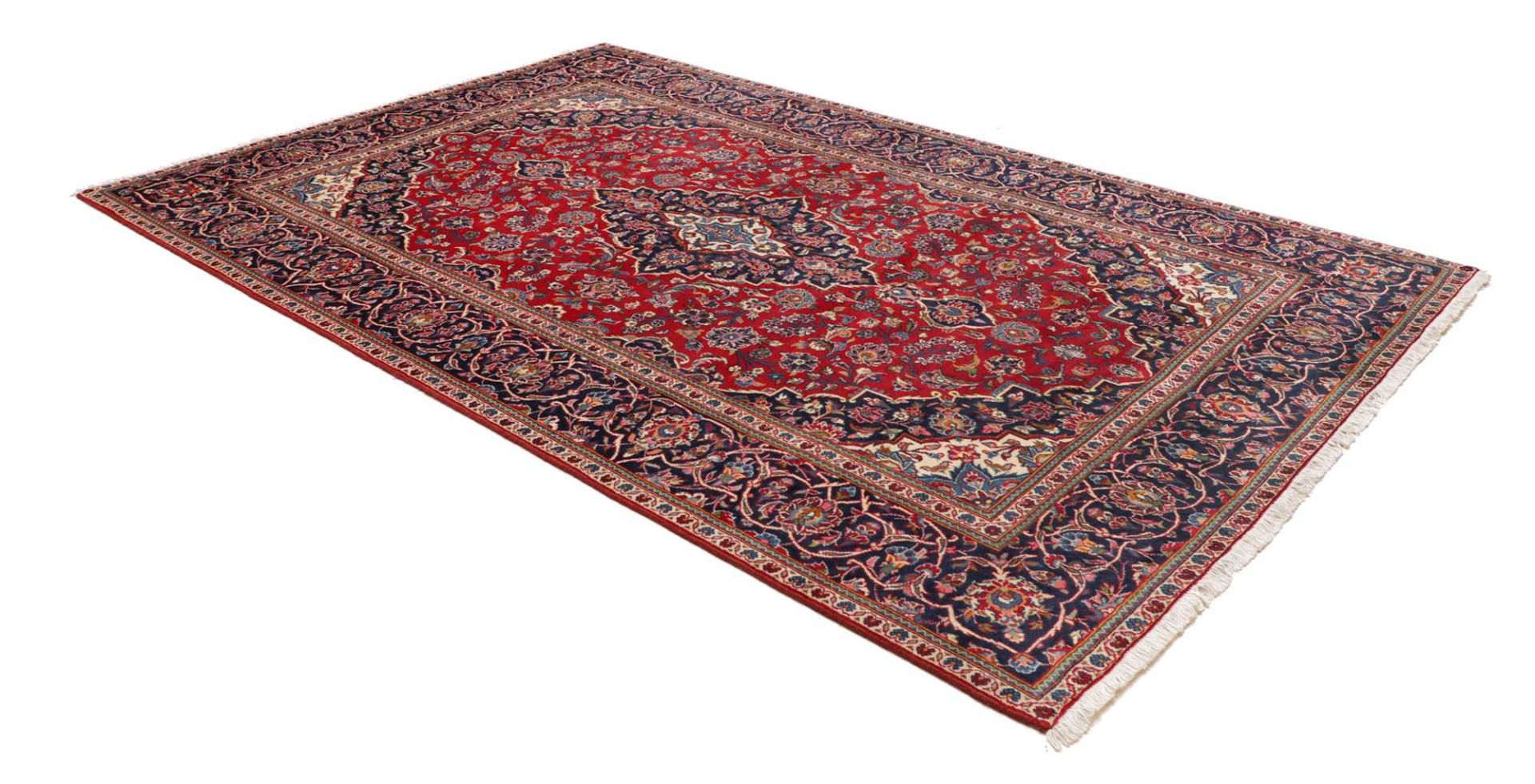 Handgeknüpfter Kashan Perserteppich, 191 × 294 cm, Wolle