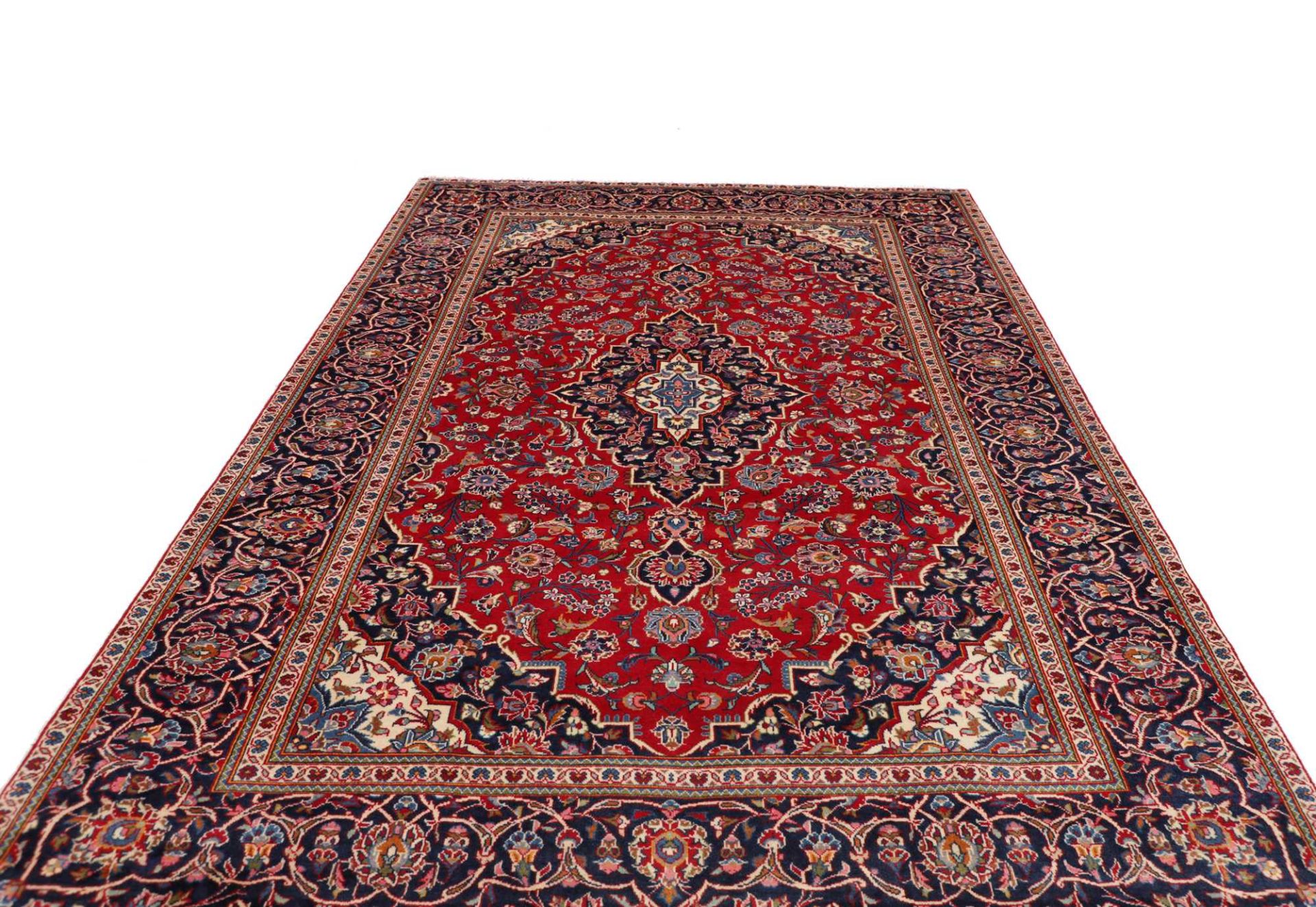 Handgeknüpfter Kashan Perserteppich, 191 × 294 cm, Wolle