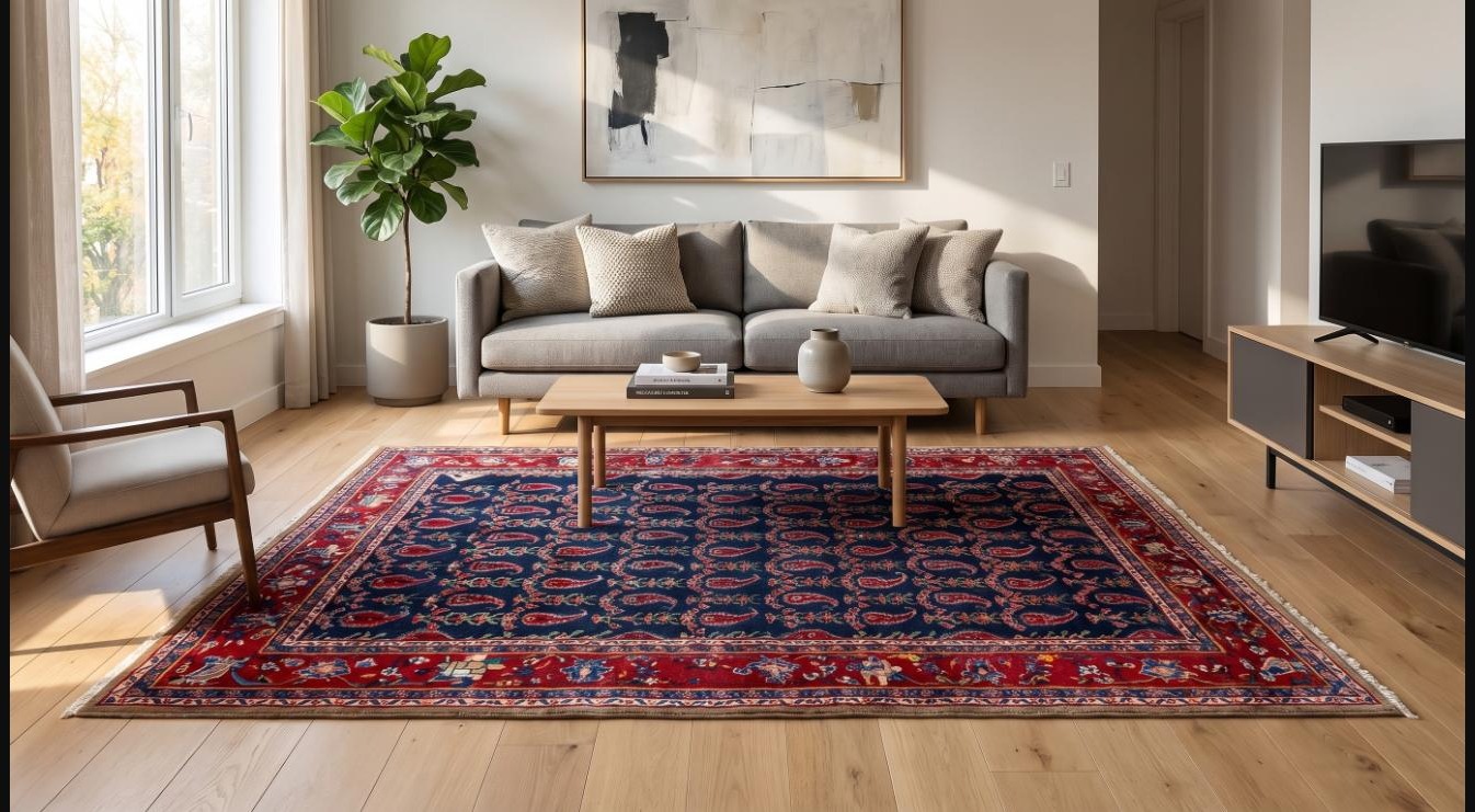 358_modern Perserteppich Sarough Farahan 261x165 cm Wolle handgeknüpft
