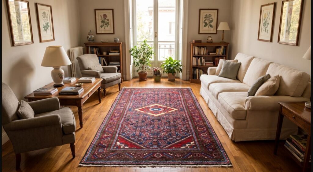 Perserteppich Hamedan 223 x 112 cm Wolle handgeknüpft