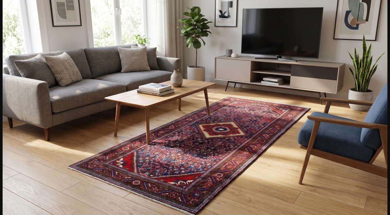 Perserteppich Hamedan 223 x 112 cm Wolle handgeknüpft