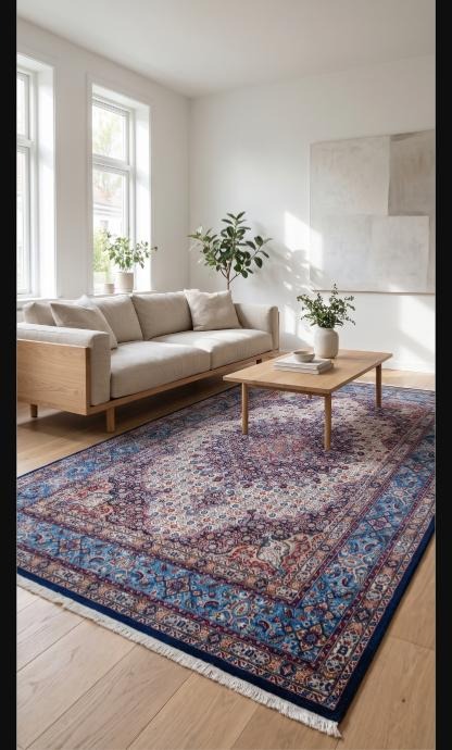 342_modern Perserteppich Moud 335 x 210 cm Wolle Seide handgeknüpft