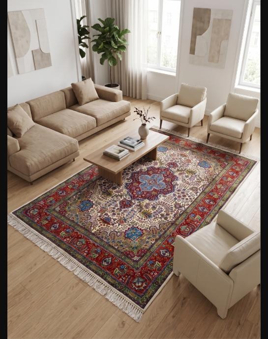 Perserteppich Täbriz 307 x 208 cm Wolle handgeknüpft