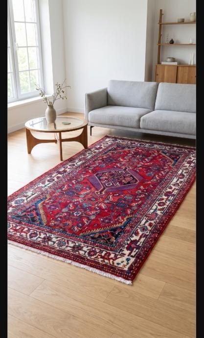 Perserteppich Hamedan 245x133 cm Wolle handgeknüpft