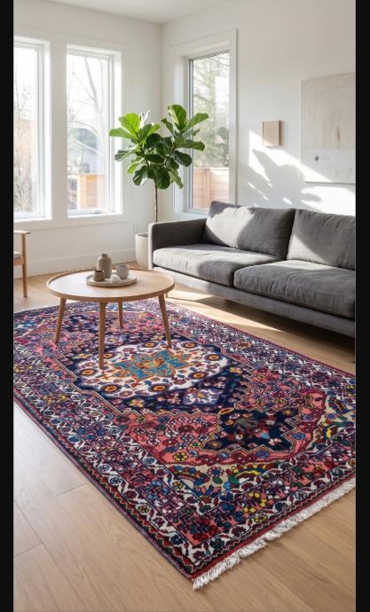 Perserteppich Hamedan 204 x 137 cm Wolle handgeknüpft