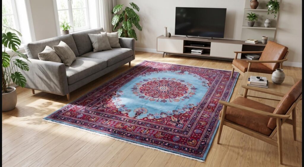 Perserteppich Sabzevar ca. 340 x 251 cm Wolle handgeknüpft