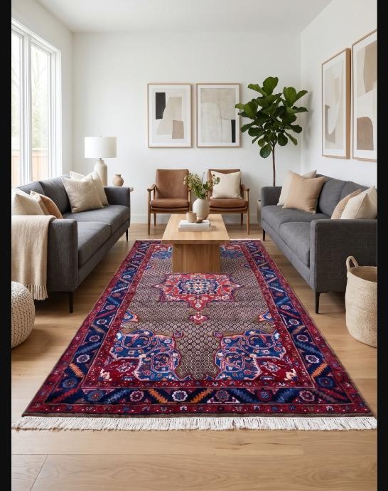 Perserteppich Koliai ca 302 x 159 cm Wolle handgeknüpft
