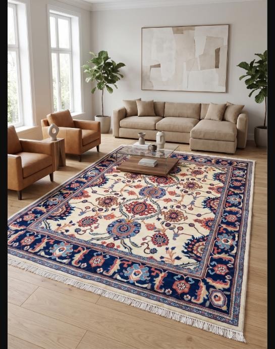 Perserteppich Sarough Farahan ca. 290x210 cm Wolle handgeknüpft