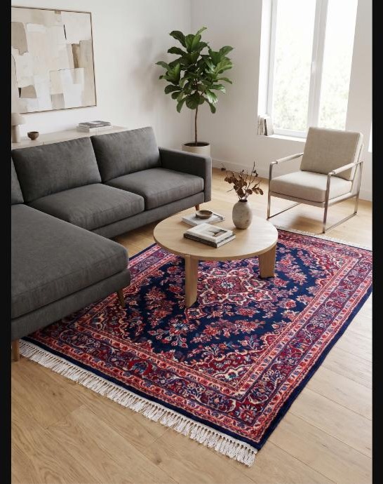 Perserteppich Sarough Farahan ca 200x135 cm Wolle handgeknüpft