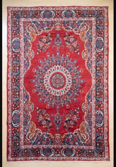 Perserteppich Moud 341x218 cm Schurwolle handgeknüpft