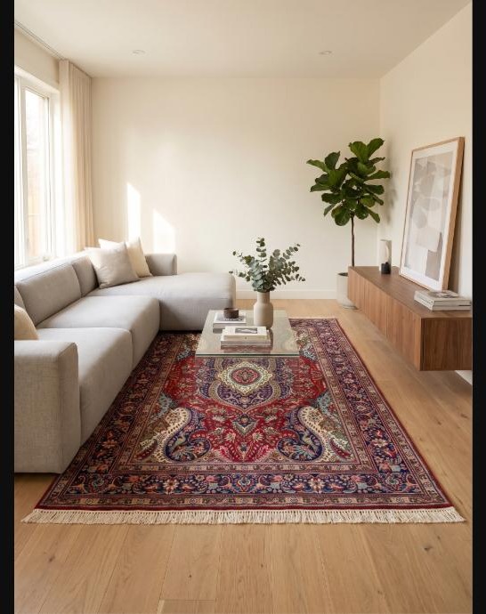 Perserteppich Täbriz ca 296 x 210 cm Schurwolle handgeknüpft