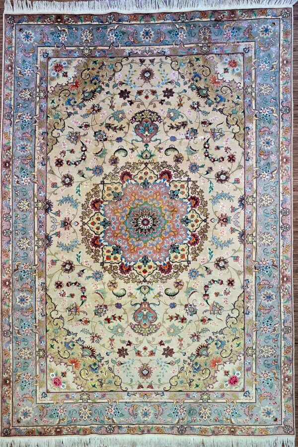 Perserteppich Tabriz 293 x 203 cm Schurwolle & Seide handgeknüpft