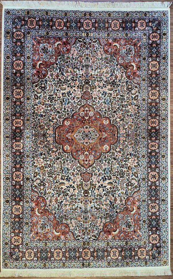 Orientteppich Kashmir 285 x 185 cm Seide handgeknüpft