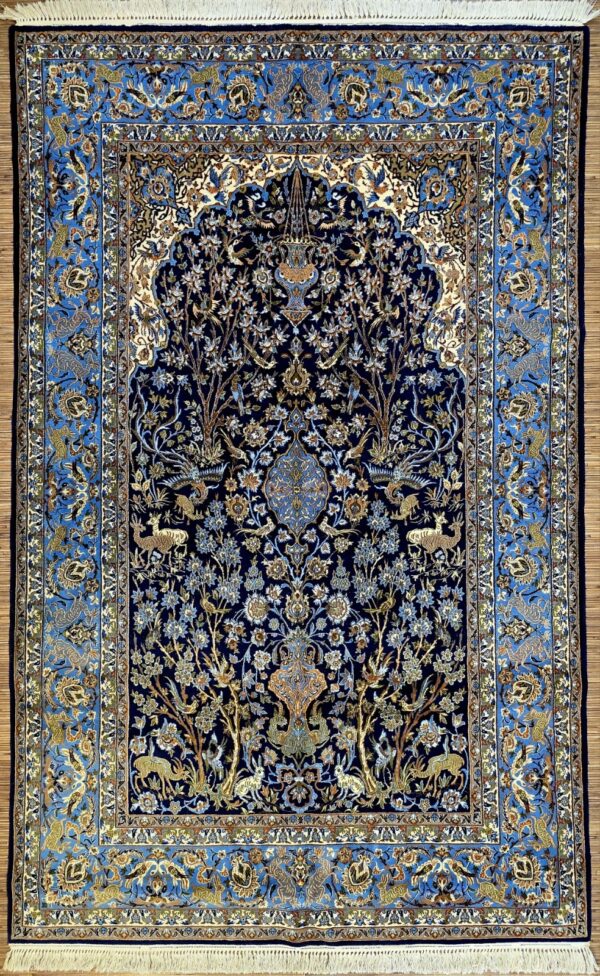 Perserteppich Isfahan 250 x 155 cm Seide handgeknüpft