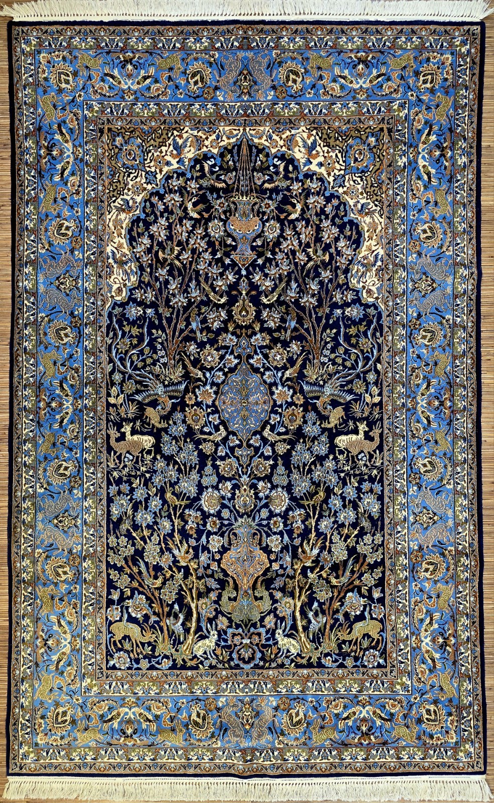 Perserteppich Isfahan 250 x 155 cm Seide handgeknüpft