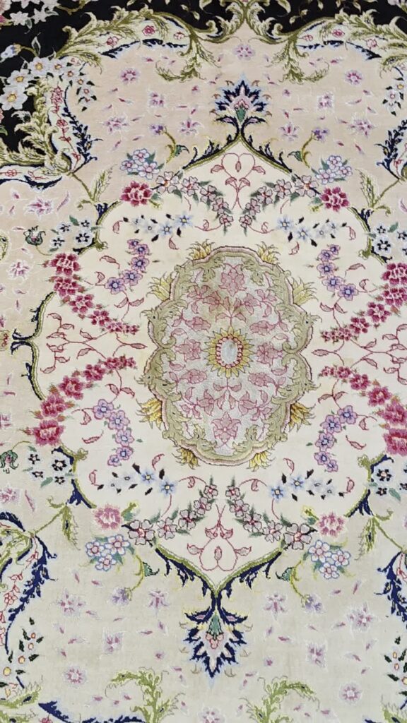 Perserteppich Tabriz 353 x 253 cm Schurwolle & Seide handgeknüpft