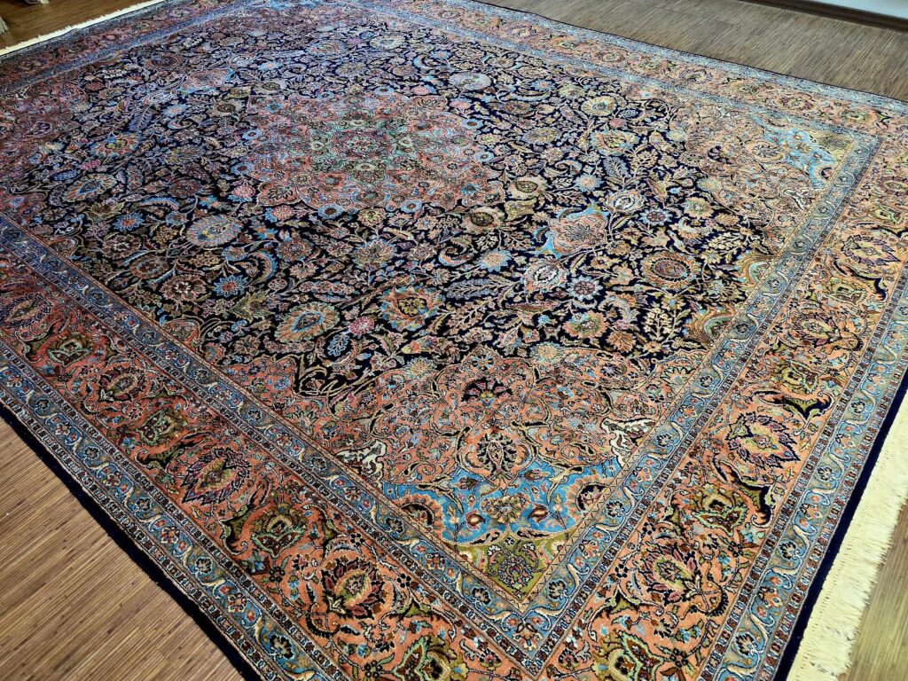 Orientteppich Kashmir 405 x 299 cm Seide handgeknüpft