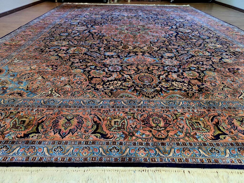 Orientteppich Kashmir 405 x 299 cm Seide handgeknüpft