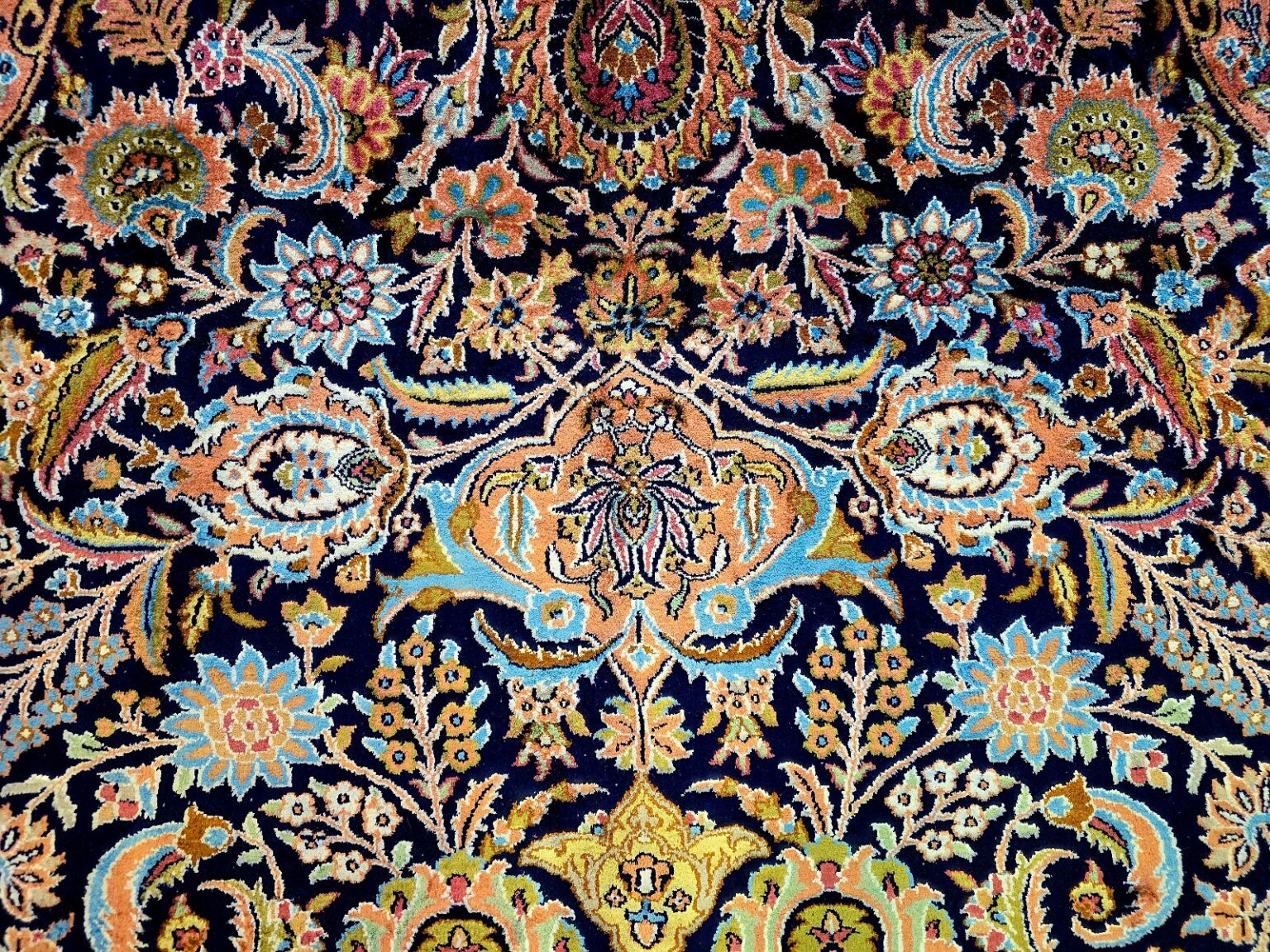Orientteppich Kashmir 405 x 299 cm Seide handgeknüpft