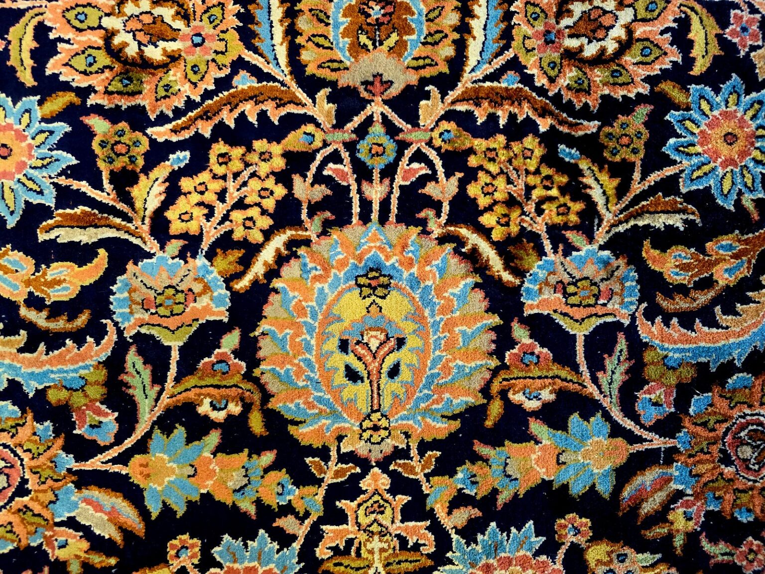 Orientteppich Kashmir 405 x 299 cm Seide handgeknüpft