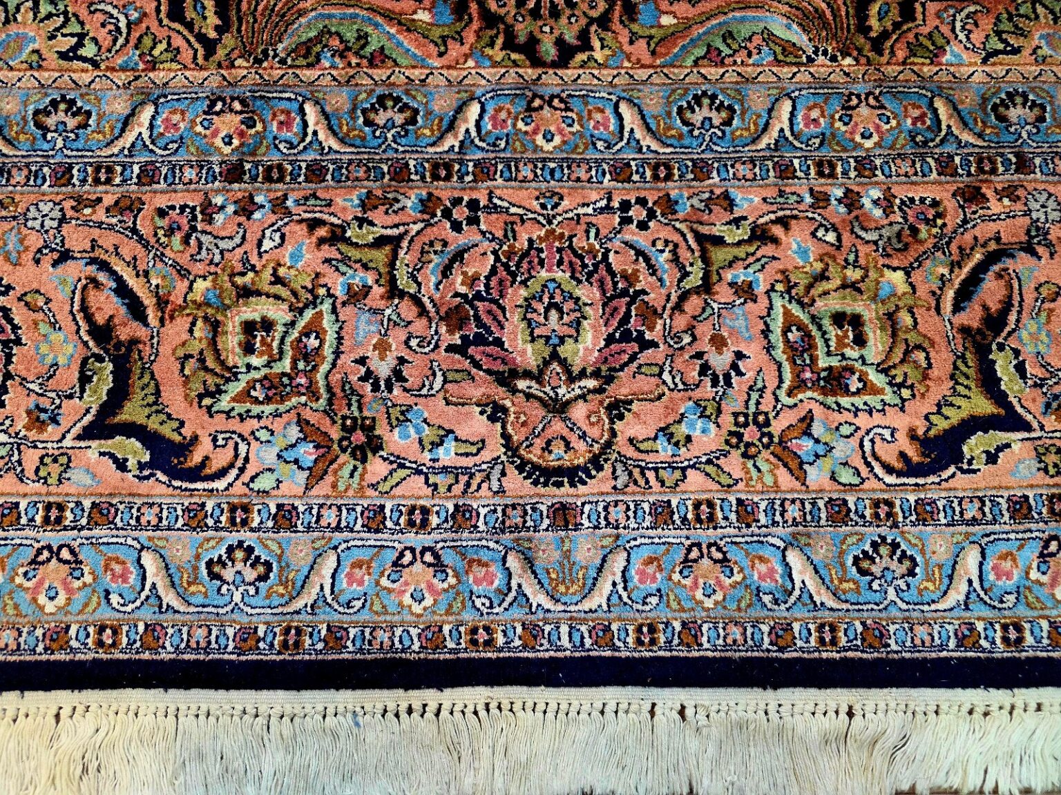 Orientteppich Kashmir 405 x 299 cm Seide handgeknüpft