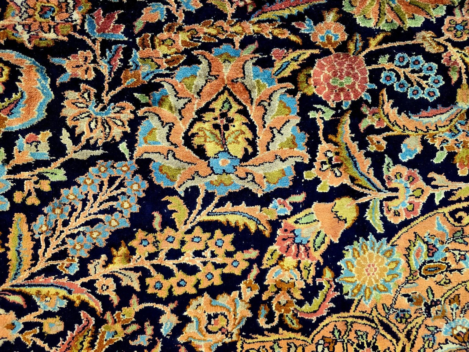 Orientteppich Kashmir 405 x 299 cm Seide handgeknüpft