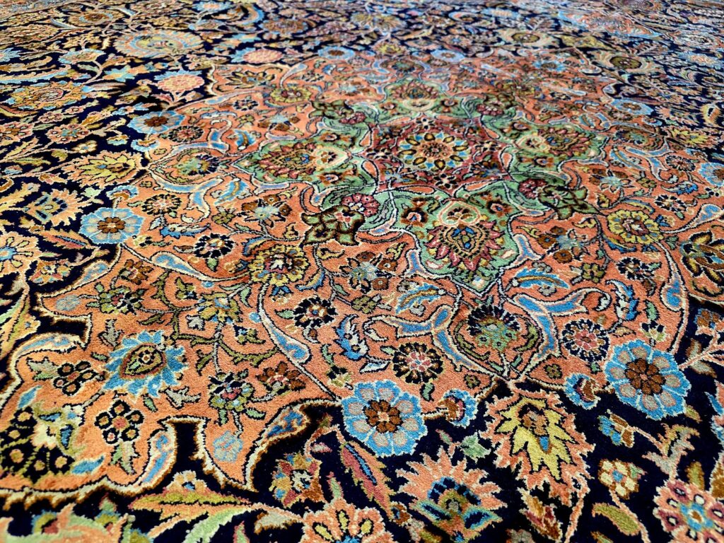 Orientteppich Kashmir 405 x 299 cm Seide handgeknüpft